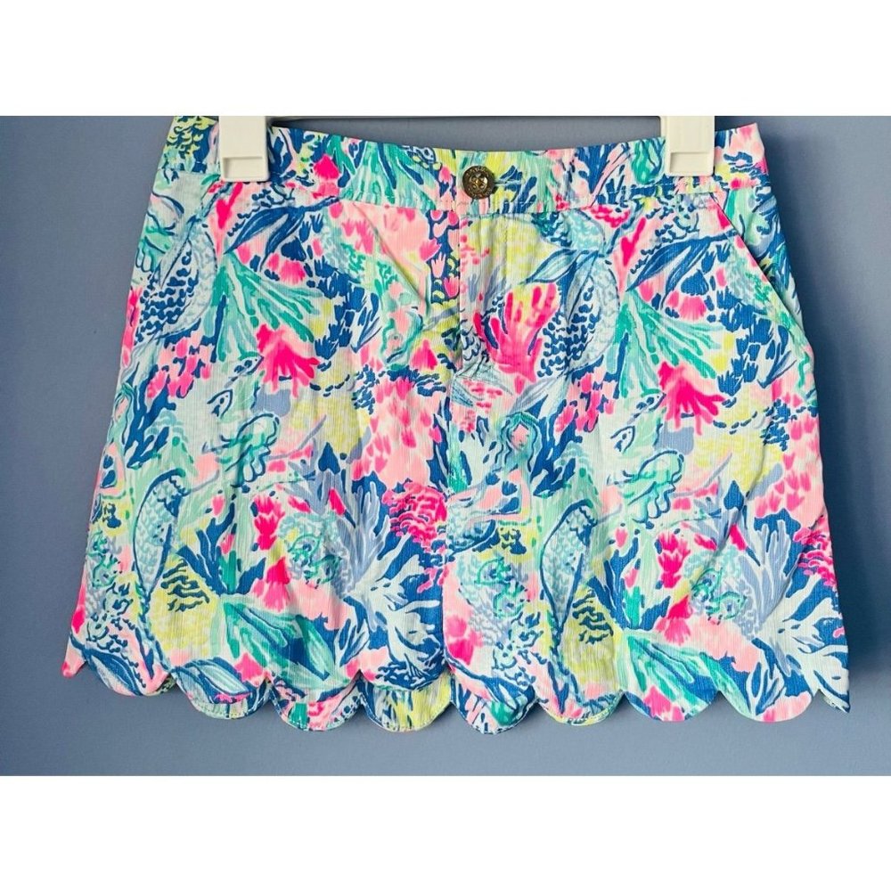 Lilly Pulitzer Scalloped Hem Colette Skort in Mermaids Clove Size 0